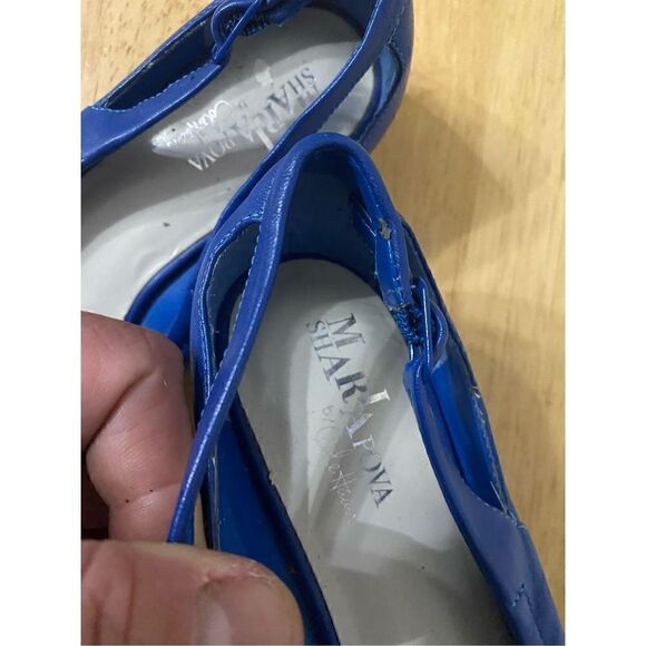 Cole Haan Maria Sharpova cobalt blue slip on flats leather - Picture 6 of 9